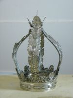 (2) corona in argento fine restauro